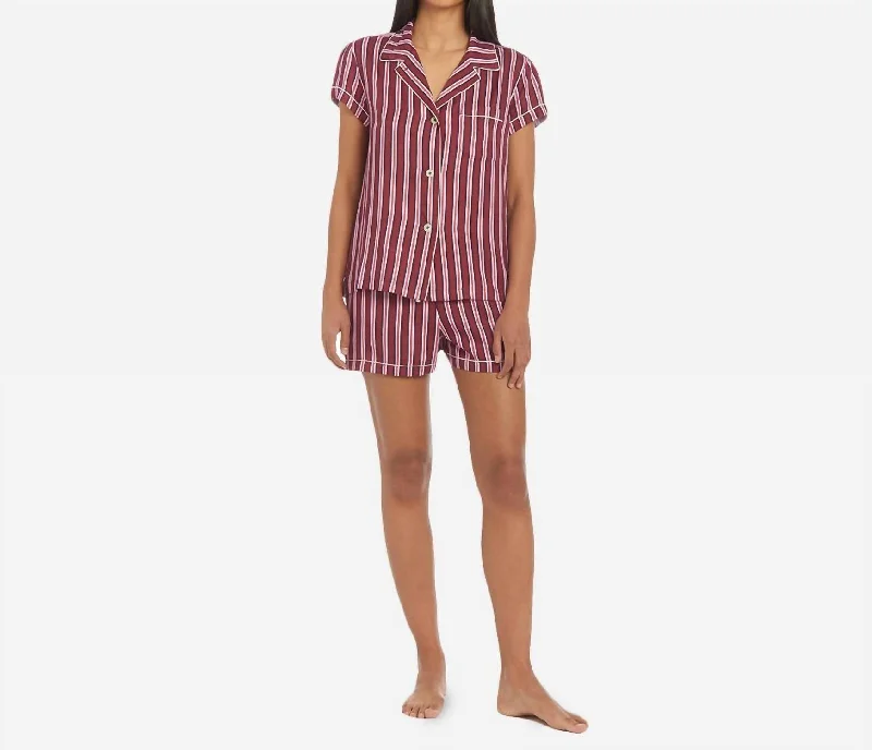 Sasi Sustainable Tencel Pj Set In Nightshade Multi Stripe