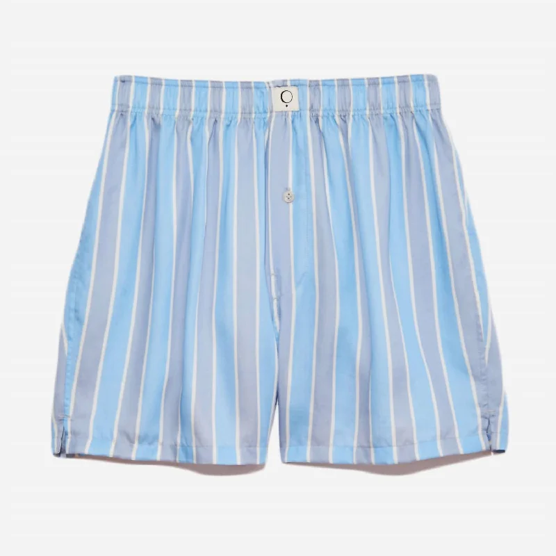 Women's Ravi Sustainable Tencel Boxer In Bedroom Stripe Blue