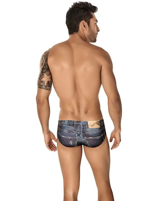 Clever 5201 Denim Jean Latin Briefs Blue