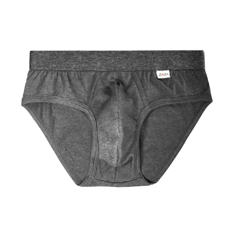 Brief Zaga 5 Pack Negro, Gris, Jaspe Hombre