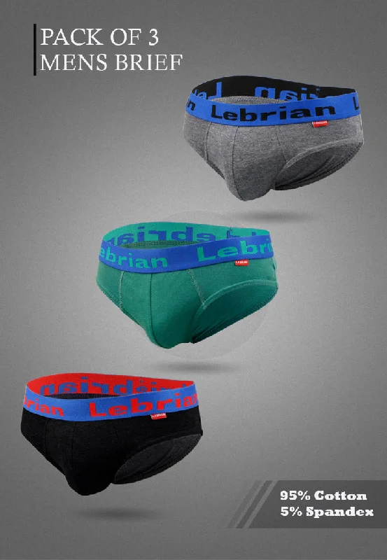 LeBrian Cotton 3-in-1 Men's Briefs