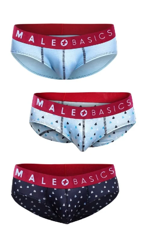 MaleBasics 3-Pack Brief Prints Boats