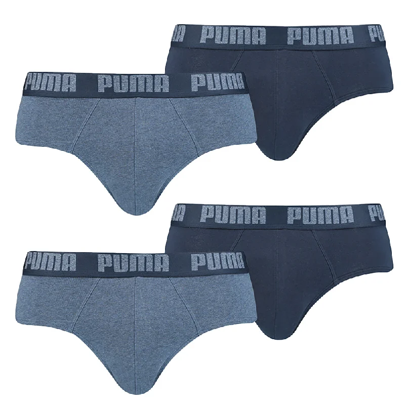 PUMA Herren Basic Brief 4er Pack denim