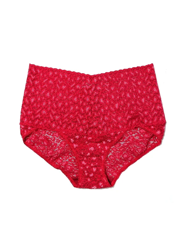 Cross Dyed Leopard Retro V-Kini Berry Sangria Sale