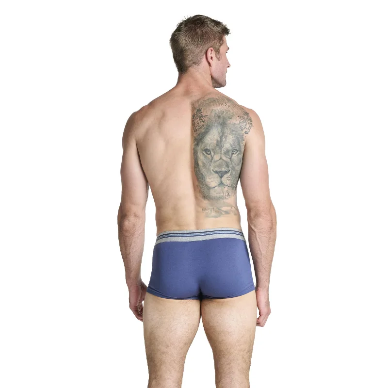 Jockey Cotton Stretch Short Trunk 3 Pack - Blue Mix