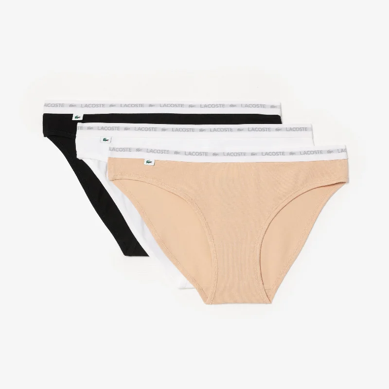 Lacoste Women's Core Collection Briefs - Biscuit/Black/white