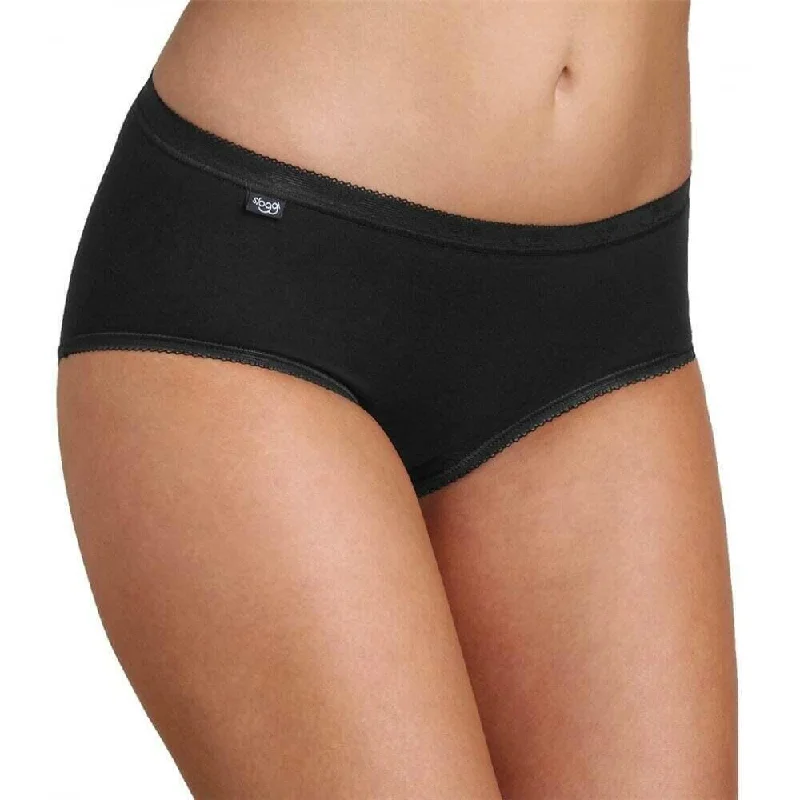 Sloggi Basic 4 Pack Midi Briefs - Black