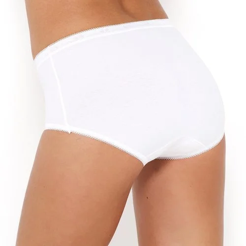 Sloggi Ladies Basic Midi Briefs 4 Pack - White