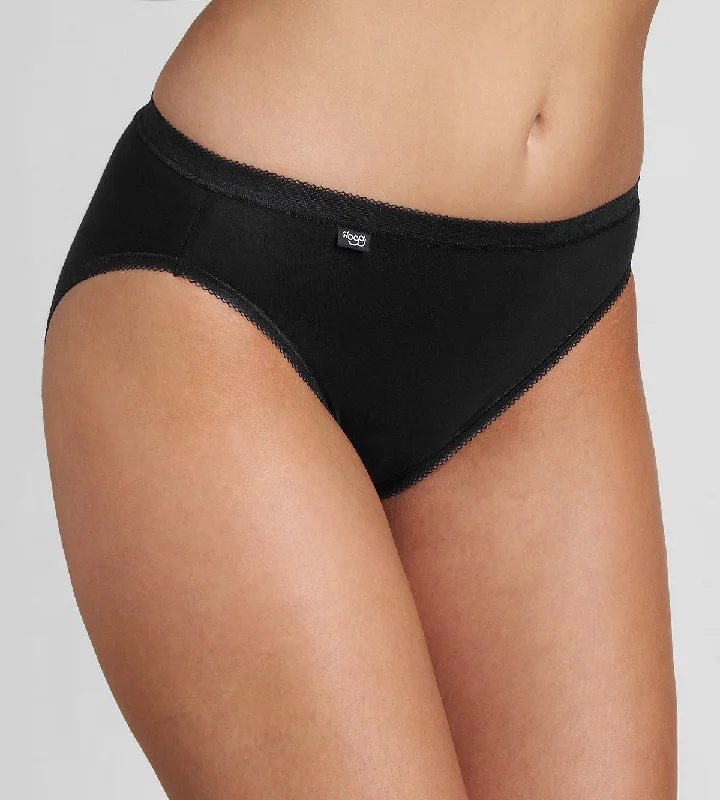 Sloggi Ladies Basic Tai Briefs 4 Pack - Black