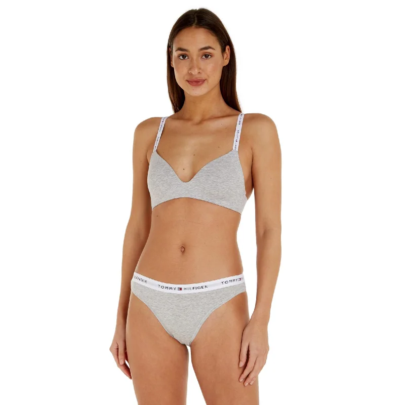 Tommy Hilfiger Icon Logo Waistband Bikini - Light Grey Heather