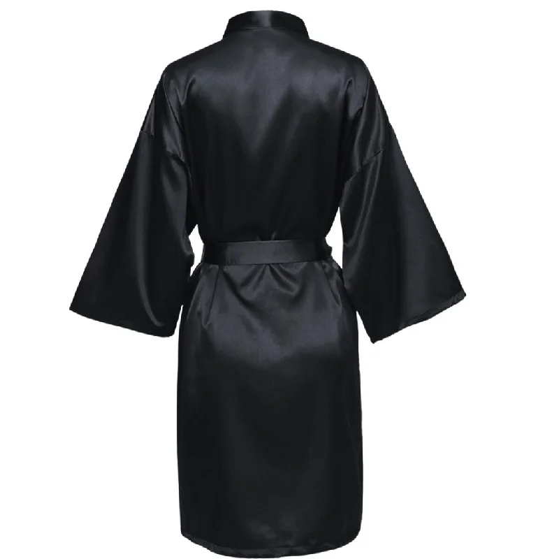 Black Satin Robe