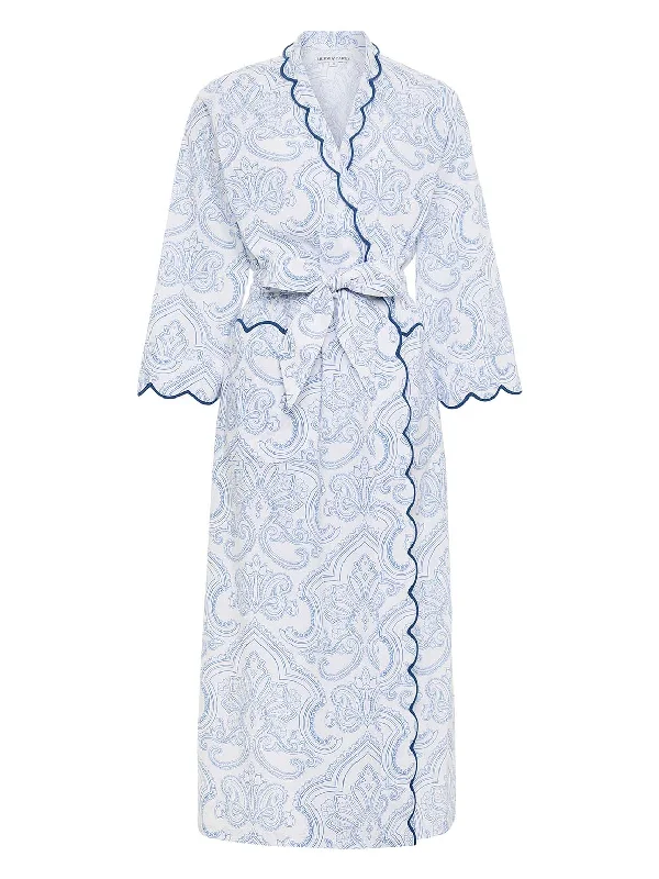 Blue Paisley Classic Robe