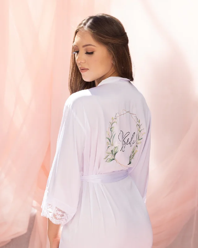 FINE LACE Robe leaf back customization