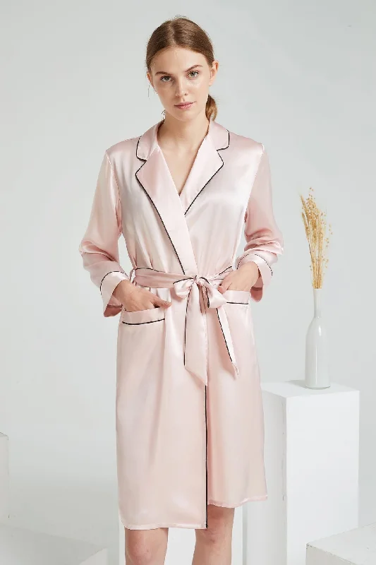 Classic Long Sleeve Silk Robe