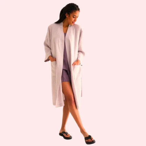 French Daina Premium Linen Robe