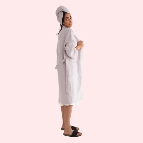 French Daina Premium Linen Robe