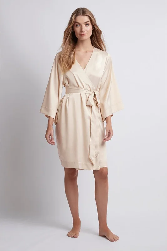 Jasmine Short Robe - Champagne