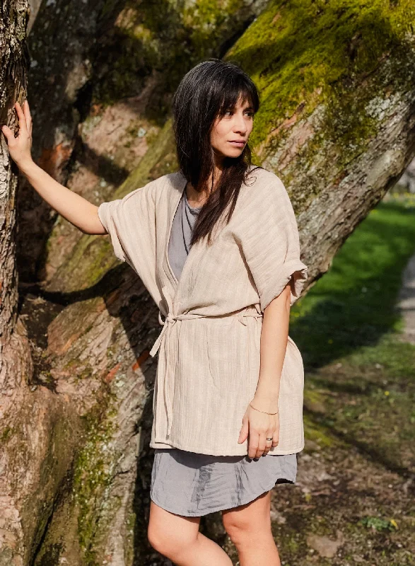 Kimono HAORI natur ungefärbt