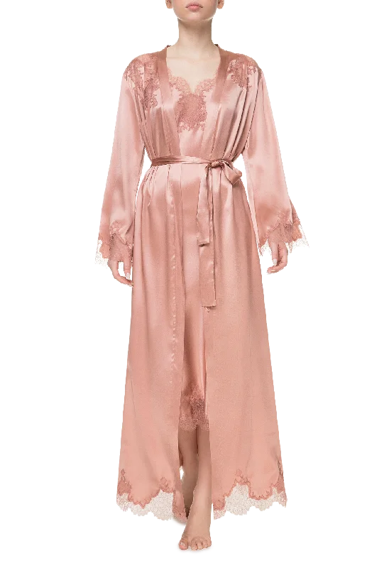 Anabel long silk robe