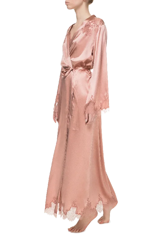 Anabel long silk robe