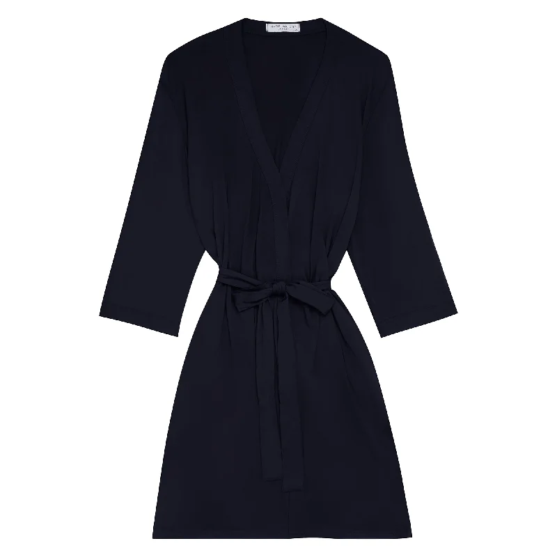 Sophia Bamboo Robe in Navy