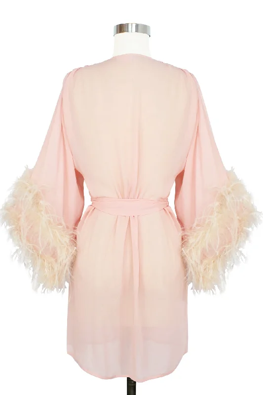 Mini Glamour Robe - Peach - Peach Boudoir