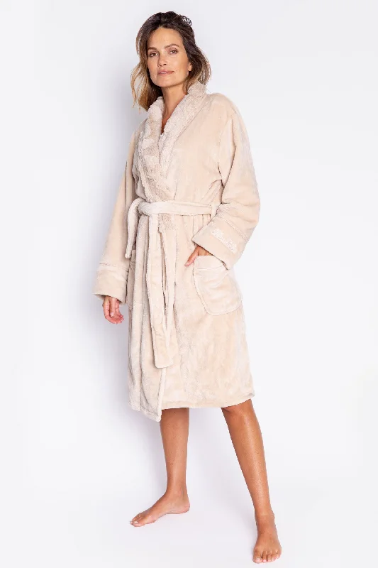 P.J. Salvage Luxe Plush Robe Champagne