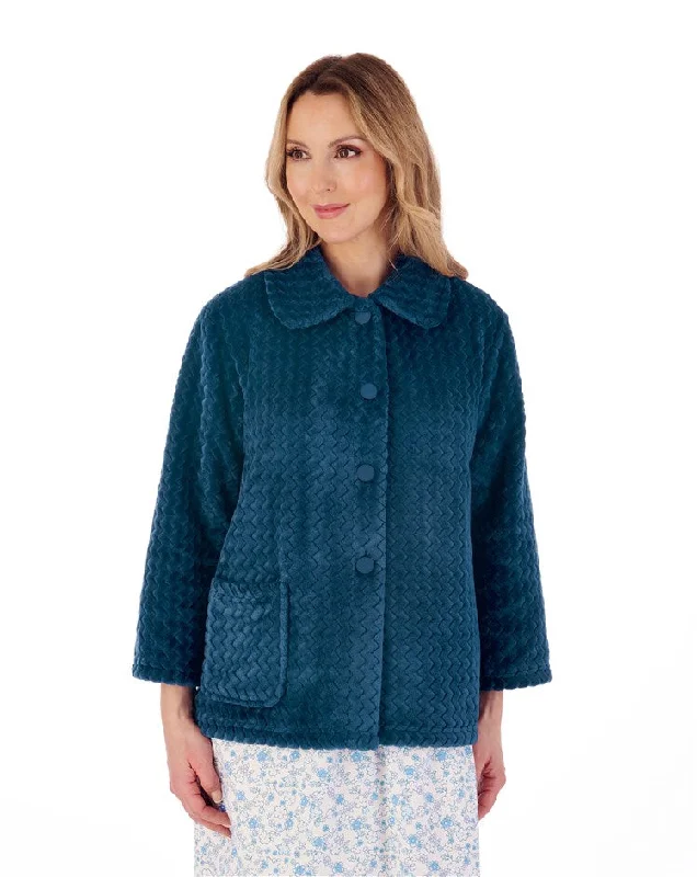 Slenderella-25'' Fleece Bedjacket-BJ02315-Teal