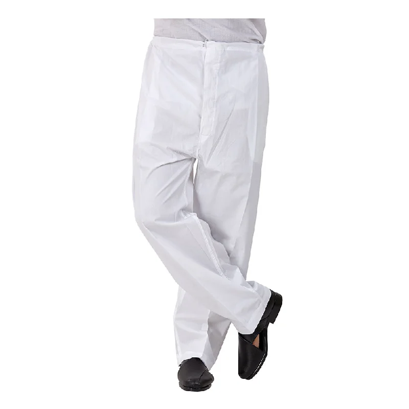 Ajay Arvindbhai Khatri Men's Pure Cotton Straight Pajama white Color