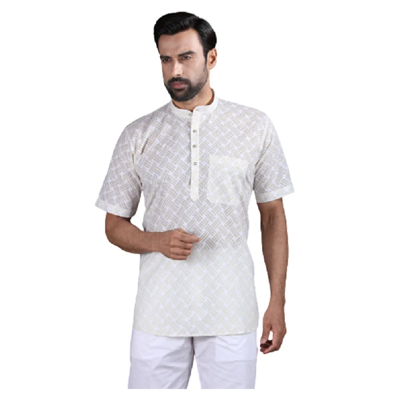 Ajay Arvindbhai Khatri Men's Pure Cotton round neck pehran Light Lemon