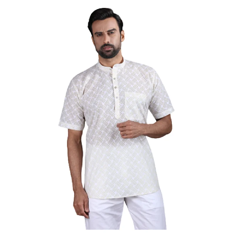 Ajay Arvindbhai Khatri Men's Pure Cotton round neck pehran Light Lemon