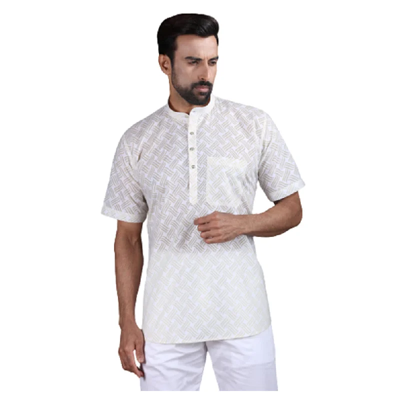 Ajay Arvindbhai Khatri Men's Pure Cotton round neck pehran Light Lemon