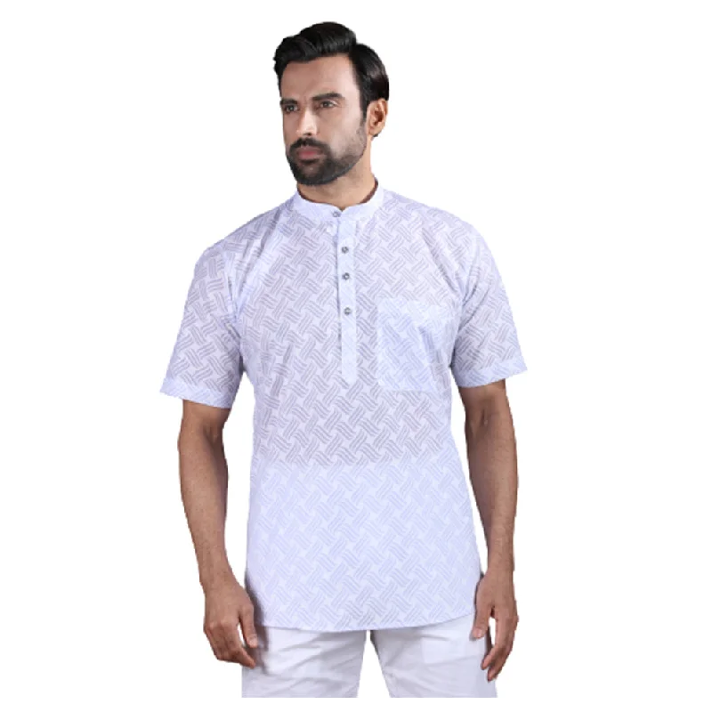 Ajay Arvindbhai Khatri Men's Pure Cotton round neck pehran Light Purple