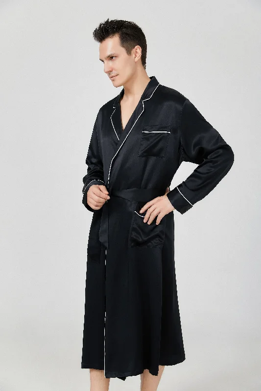 Men's Midi Silk Robe