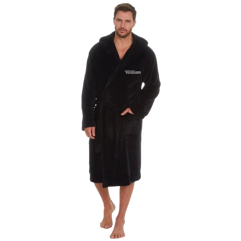 Black Coral Fleece Robe