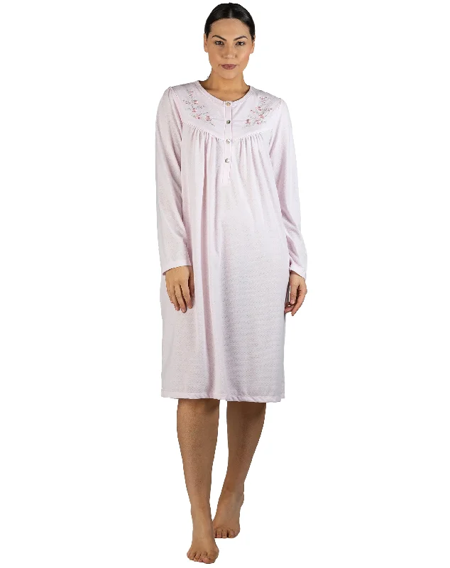 SHORT LENGTH EMBROIDERED NIGHTIE