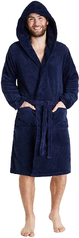 CityComfort Dressing Gown Mens Fleece Hooded Dressing Gowns