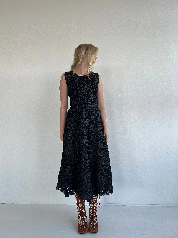 1950's Black Raffia Skirt Set