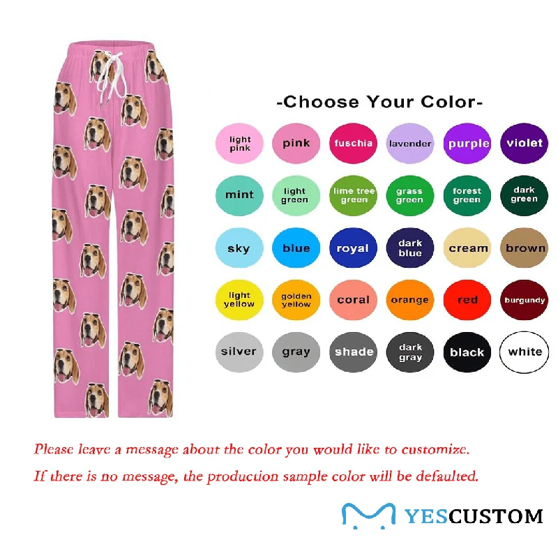 For Adult-Pajama Pants / DIY Color-(Please leave a message for the color) / S