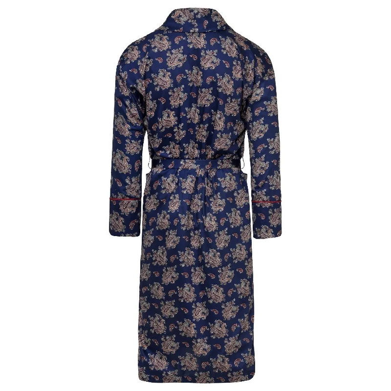 Lightweight Men's Dressing Gown - Gatsby Paisley Blue