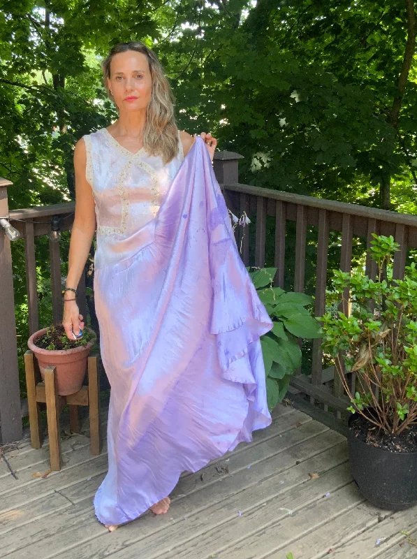 Hand Dyed Satin Nightgown- 50s