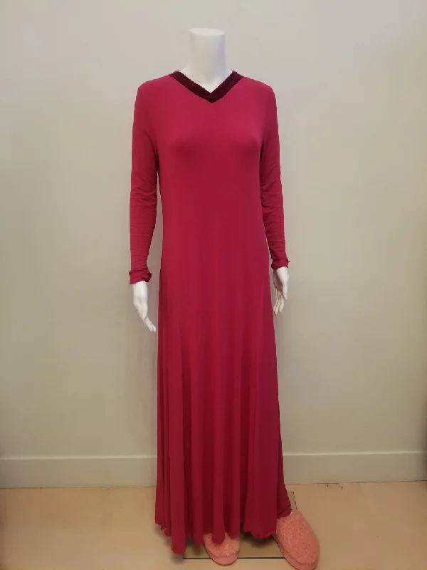 Velvet V- Neck with Back Center Seam