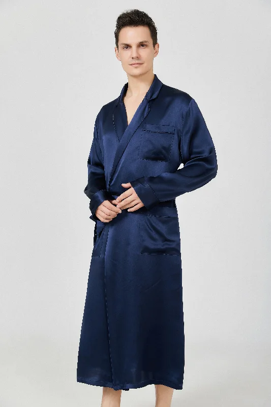 Men's Silk Robe With Three Pockets