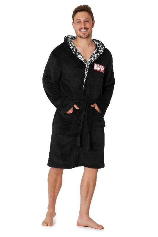 Marvel Mens Dressing Gowns, Fleece Dressing Gown Bathrobe, Marvel Gifts