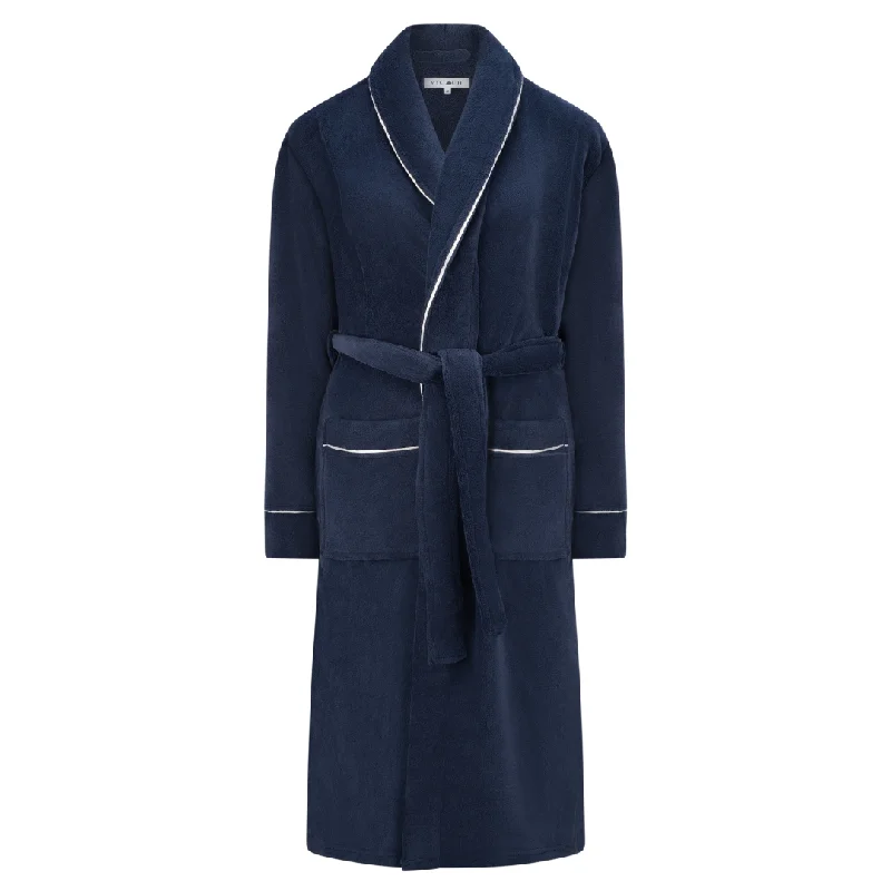 Men’s Navy Classic Robe - No Personalisation