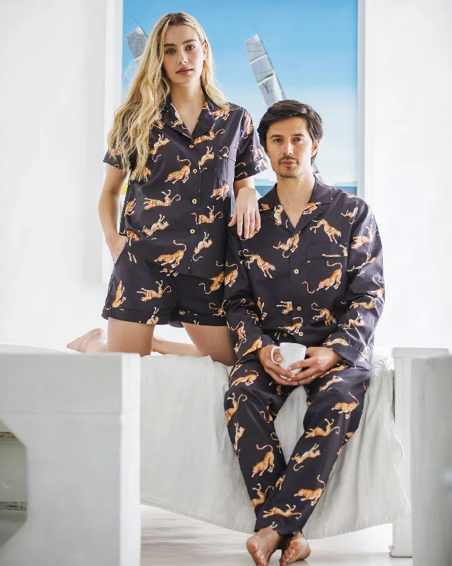 Men's long pyjamas set - Jumping Cheetahs