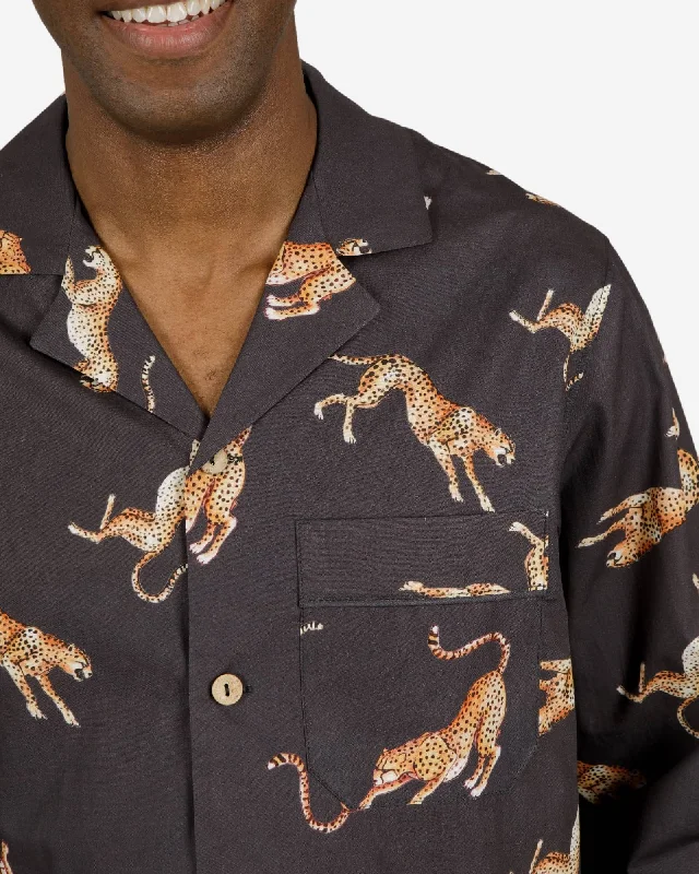 Men's long pyjamas set - Jumping Cheetahs