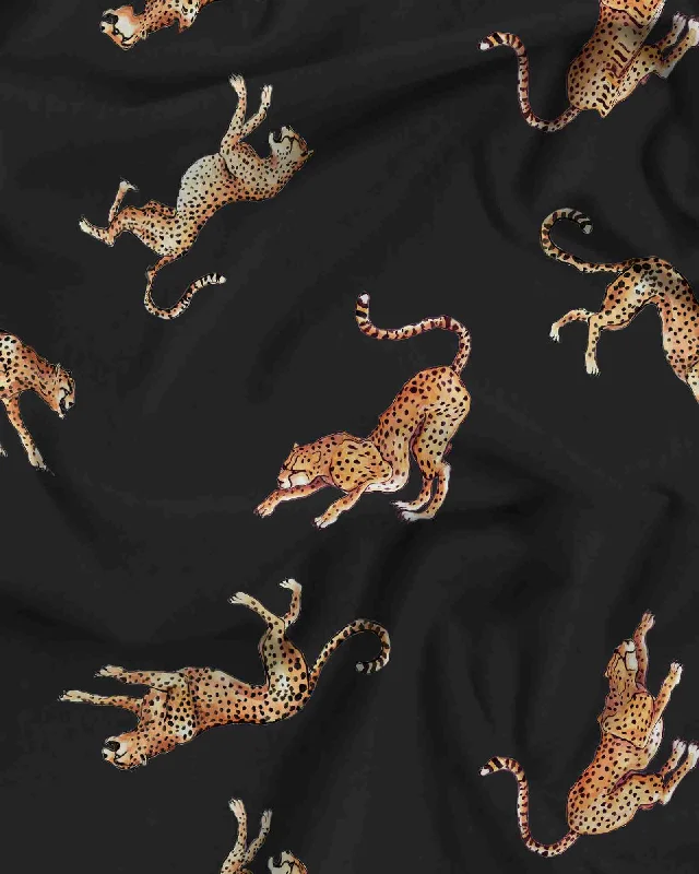 Men's long pyjamas set - Jumping Cheetahs