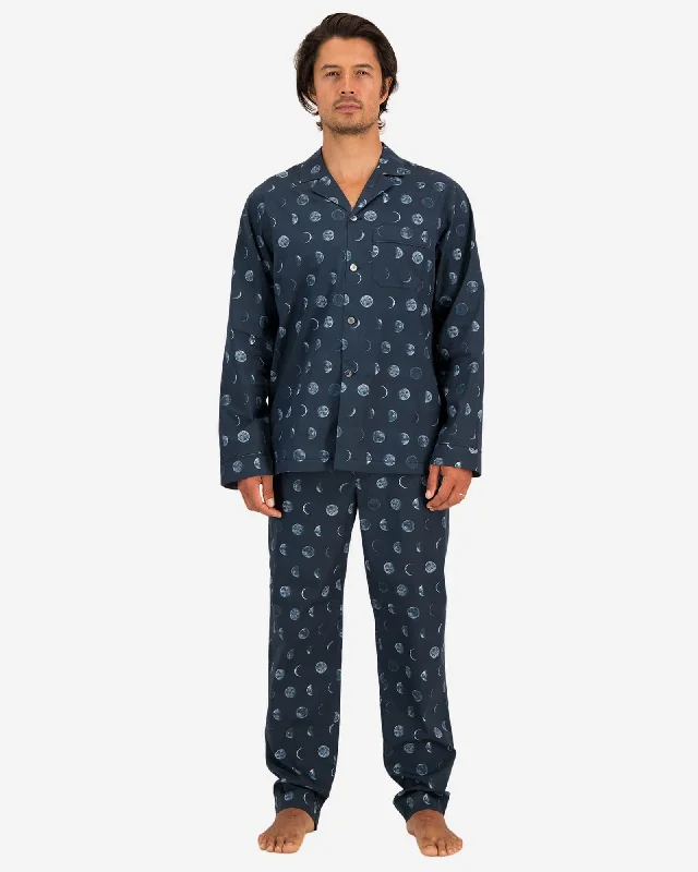 Men's long pyjamas set - Moons