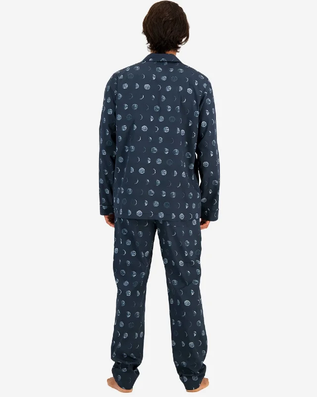 Men's long pyjamas set - Moons